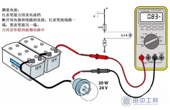 山東田中卡車維修萬(wàn)用表測(cè)量直流電壓圖 山東田中卡車維修萬(wàn)用表測(cè)量直流電壓圖