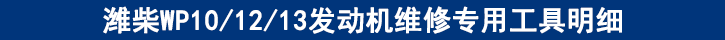 濰柴WP101213發(fā)動機維修專用工具明細 濰柴WP101213發(fā)動機維修專用工具明細