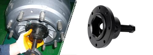 前橋軸頭螺母扳手及前輪轂拔出器 前橋軸頭螺母扳手及前輪轂拔出器